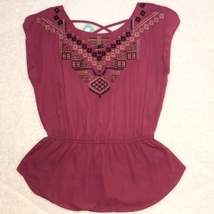 Maurice’s Dark Berry Blouse NWT